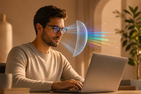 عدسی بلوکنترل چیست و چرا برای کار طولانی‌مدت با کامپیوتر مناسب است؟